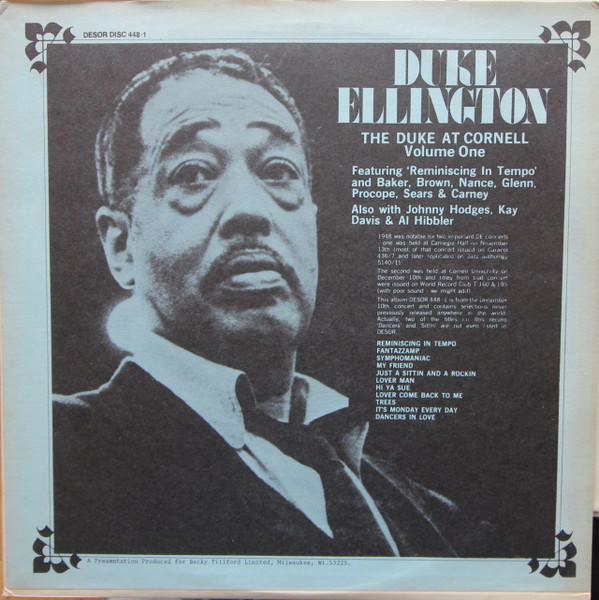 

LP Record DUKE ELLINGTON The Duke At Cornell Volume One DESORDISC4481 DESOR DISC 1978 US Jazz Used