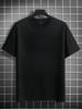 Letter Pattern Printed T-shirt Men's Summer Casual Versatile Comfortable Loose Short-sleeved Crew Neck Top Men's Clothing