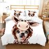 Roztomilý Pes Zvíře 3D Tištěný Povlak na Peřinu Ložní Souprava Povlak na Peřinu Povlak na Polštář Měkký a Pohodlný Povlak na Přikrývku 3 Kusy
