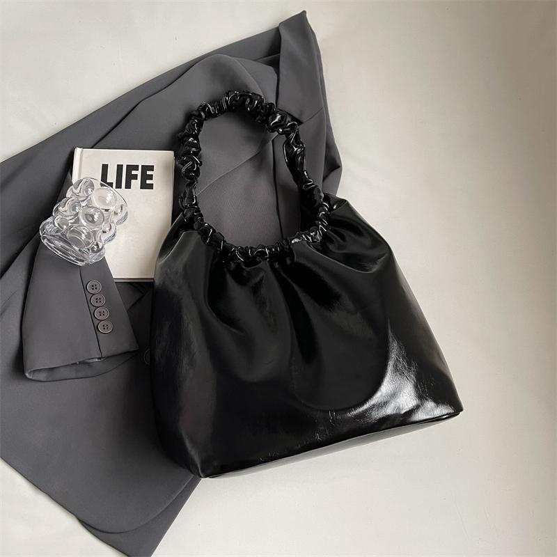

Дизайнерские большие сумки из искусственной кожи на плечо для женщин 2024 Y2K, дизайнерские корейские модные сумки и кошельки, трендовая сумка через подмышку чёрный