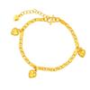 Heart-Shaped Laser Gold Bracelet: Luxury Women's Jewelry Design