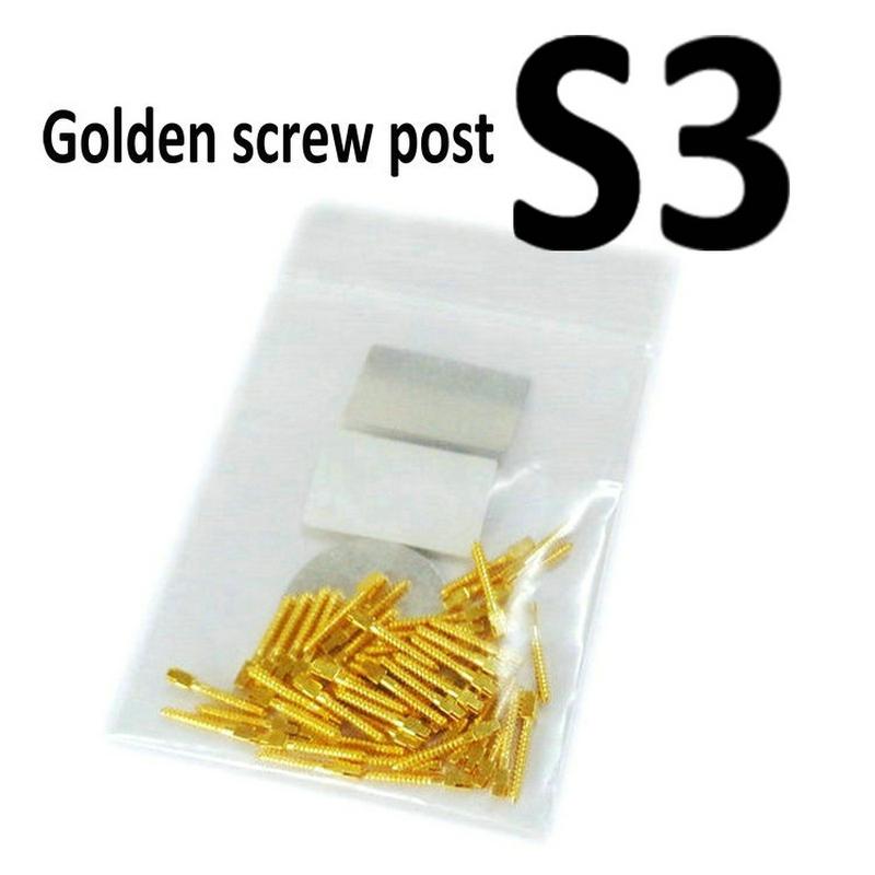 Dental Golden Plated Screw Post 50Pcs Bag High Quality Dentist Tool for Dental Restoration