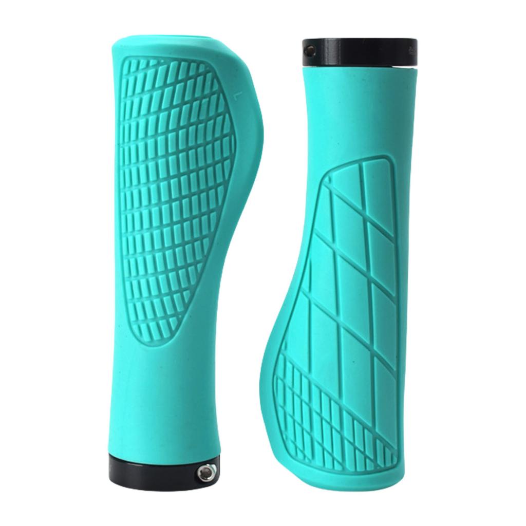 Mountain Bike Handlebar Grips with Aluminium Locks Single Locks On Bicycles Handlebar Grip Nonslip Cycling Handle Grips
