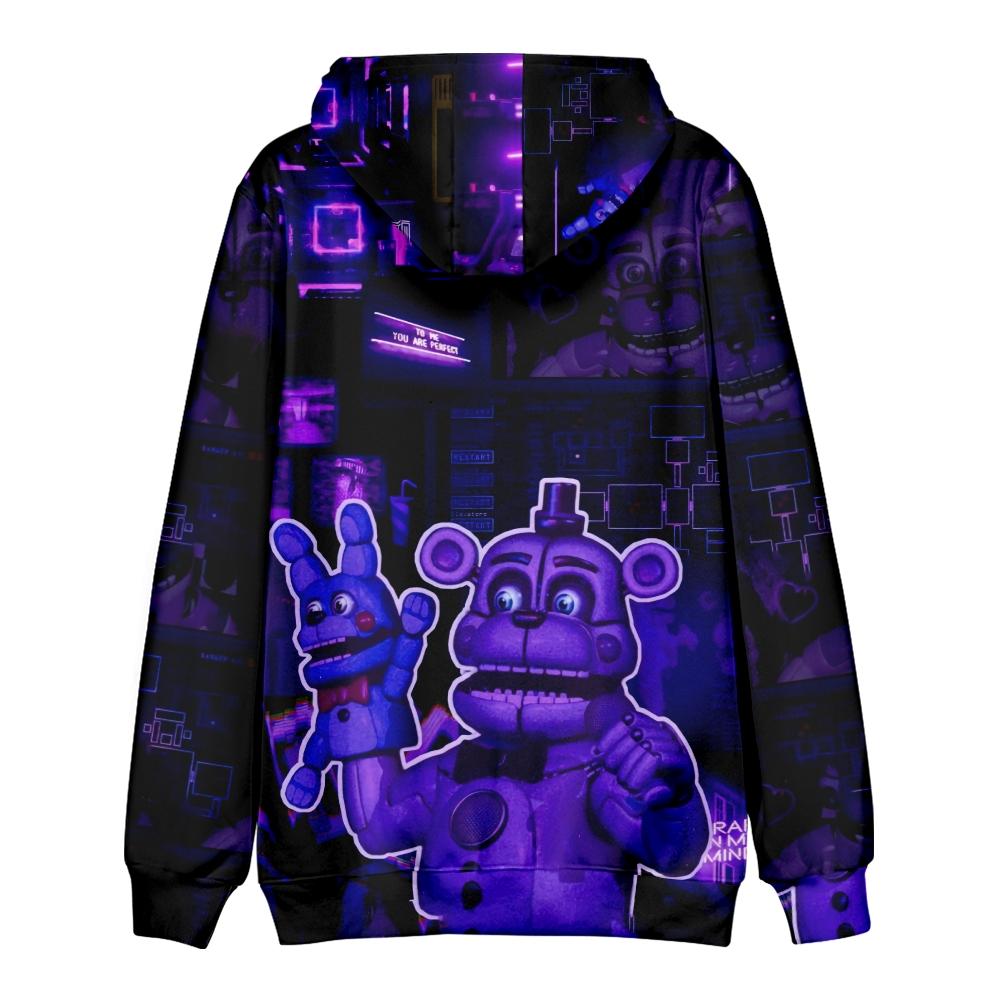 Unisex Fashion Five Nights At Freddy's Hoodie Sweatshirt Cartoon Printed Streetwear Hoodies for Couples