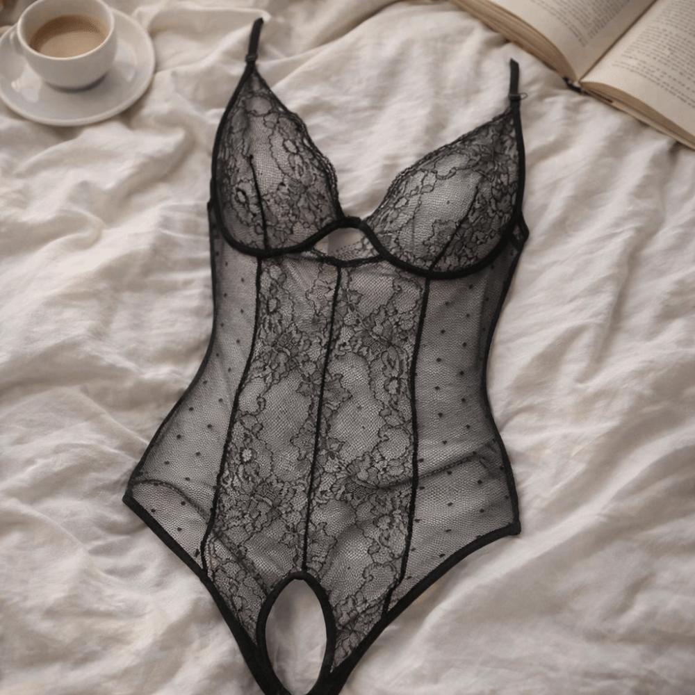 Lace Design Women  Lace Bodysuit Thin Strap Lace Lingerie Sweet Sleepwear  Elegant Occasions