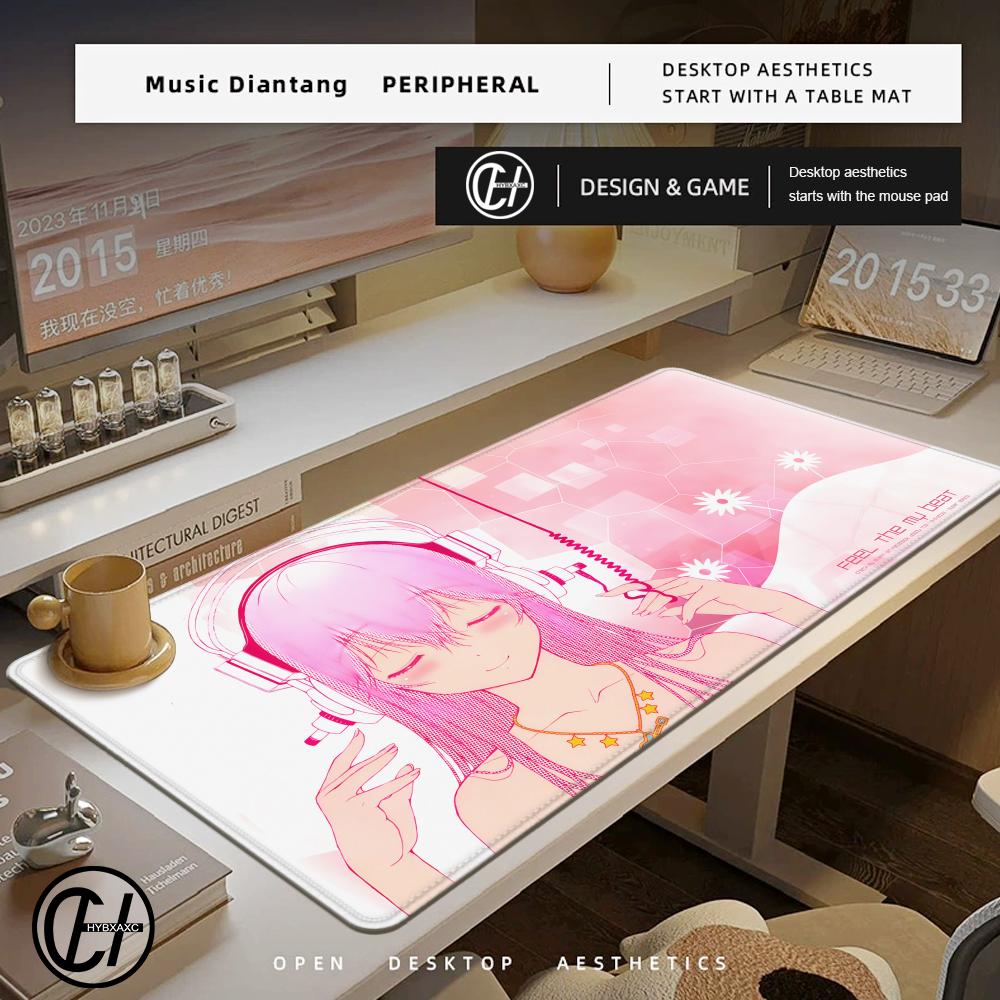 Cute Anime Super Ssonicos Girl Xxl Mouse Pad Anti Slip Rubber Edge Locked Thickened Laptop Gaming Table Mad Desk Mat Hybxaxc