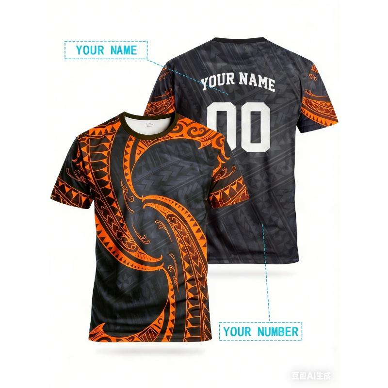 Retro Colorful Pattern T-Shirt For Men Customized Jerseys 3D Printed Short Sleeve