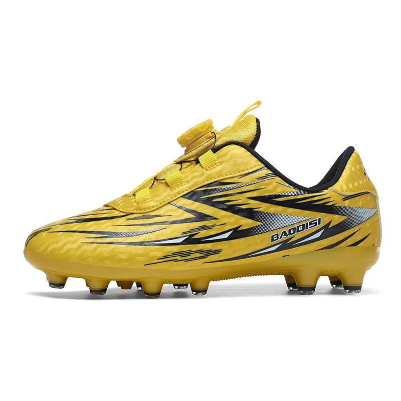 28-39 School Children's Football Shoes with Rotating Buckle and Spikes Soccer Shoes for Boys