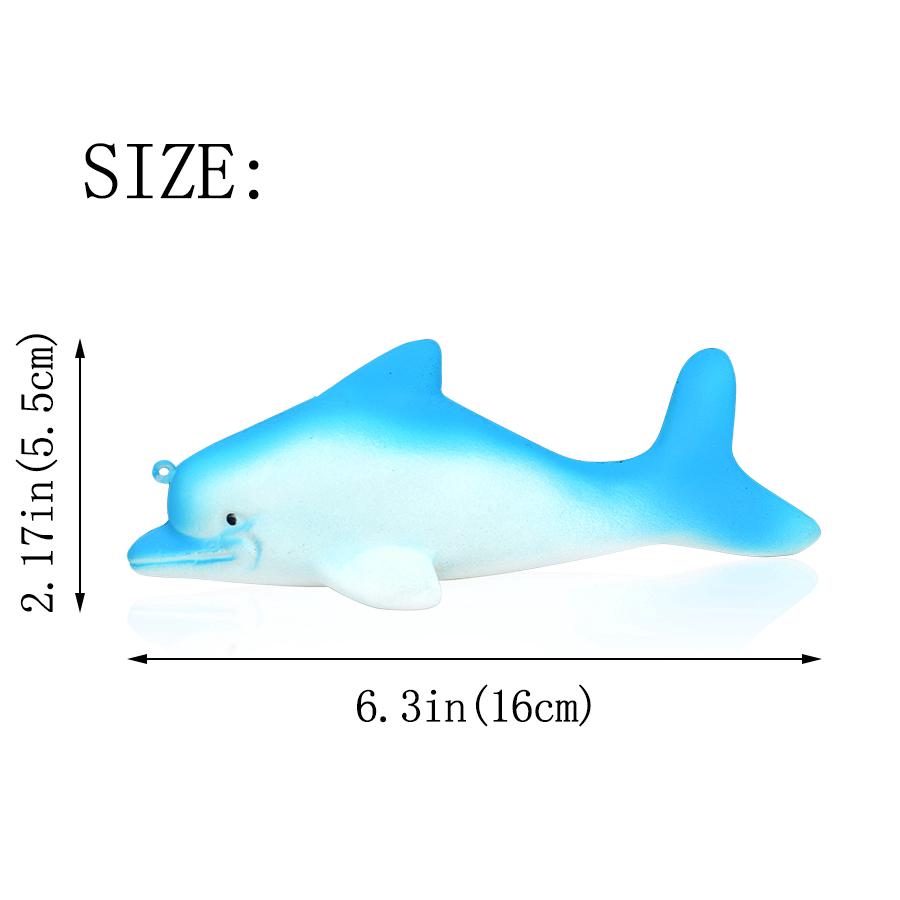 Squishy śliczne delfiny dla dzieci zabawki dla dzieci antystresowy powolny wzrost miękkie Squishies pasek z wisiorkiem zabawka antystresowa śmieszne prezenty