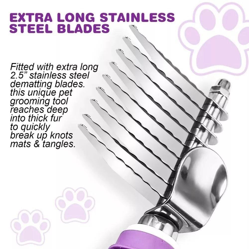 Edelstahl Tierkamm Reduziert lose Haare Kleine Tierhaarbürste Neuer Tierentwirrkamm