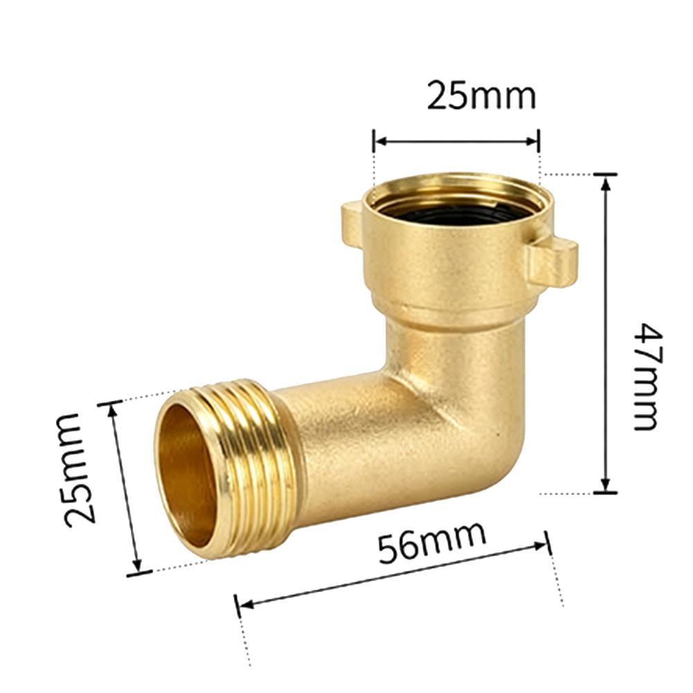 Hose Connector Brass 90 Degree Elbow Adapter For American Threaded Garden Hoses Secure Water Pipe Connection