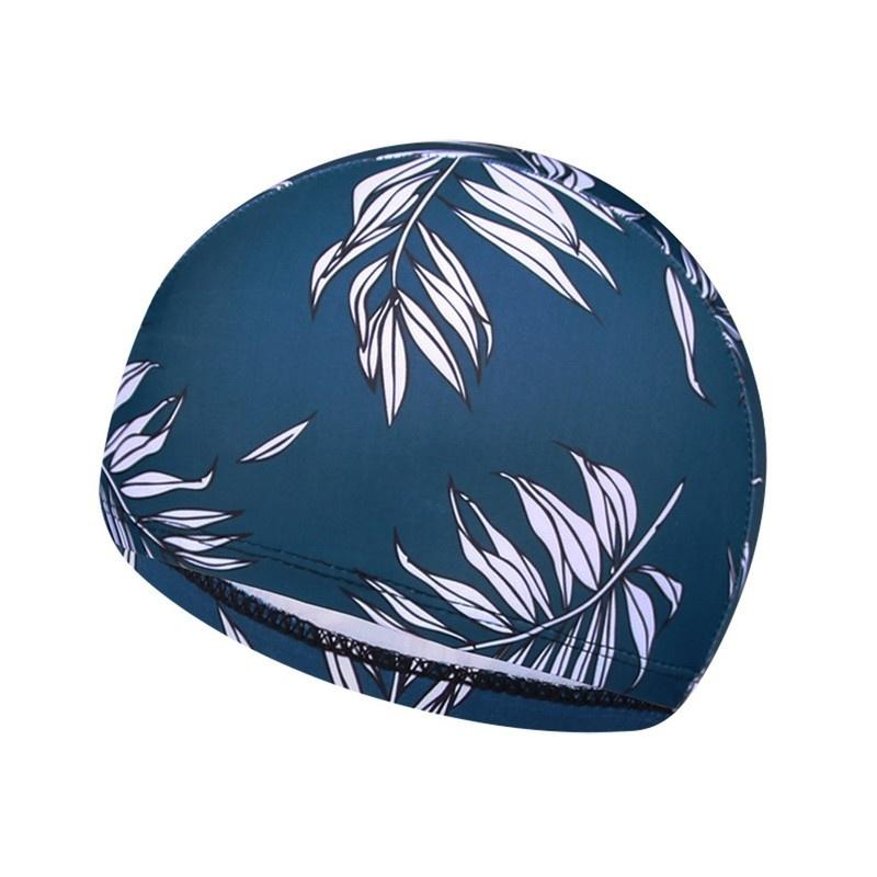 1PC Fashion Swimming Cap Men/Women Flowers Printed Long Hair Sports Swim Pool Bathing Hat Elastic Nylon Turban Sports Accessory