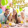 Gold Happy Birthday Balloons Banner 16 Inch Mylar Foil Letters, Inflatable Party Decor and Birthday Decorations for Women, Men, Boys & Girls Kids and