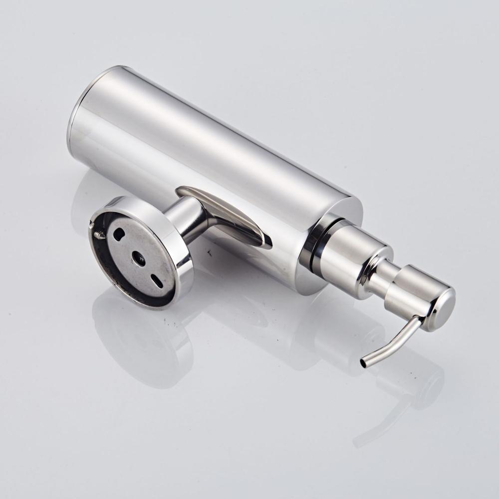 1PC 200ml Shower Bottle Pump 304 Stainless Steel Brushed Chrome Round Squaer Shampoo Dispenser Wall Mounted