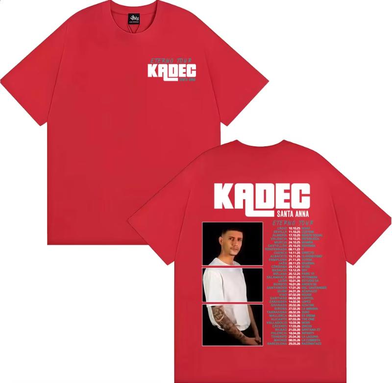 Kadec Santa Anna Eterno Tour 2026 Graphic Tshirts Unisex Unisex Fashion Vintage Short Sleeve T Shirts Cotton Oversized Tshirt