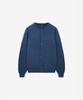 Ziosongzio Timeless Whole Garment Collarless Cardigan Blue Zi2Kt293Bl
