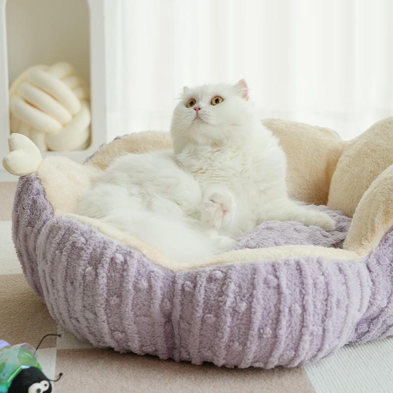 Cactus Cat Bed Soft Pet Bed Warm Dog Bed Thermal Insulation Four Seasons Pet House Plush Pet Nest Cactus Shape Pet Mat Machine Washable
