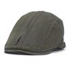 Hat Men's Cotton Beret Adjustable Bent Cap Solid Color Fashion Forward Hat