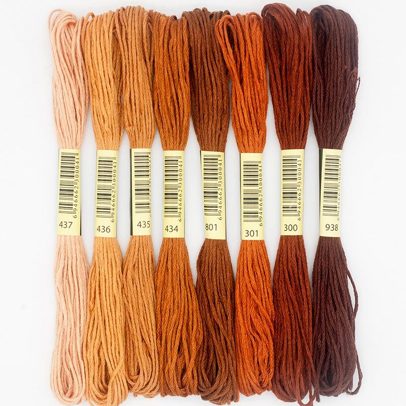 8 Color Polyester Embroidery Thread 7 Series Available For Manual DIY Embroidery Thread Cross Stitch Thread Accessories