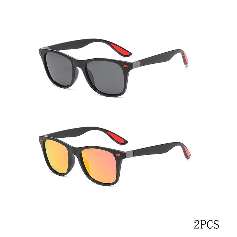 1/2PCS Fashionable And Classic Square Car Sunglasses Anti Glare Goggles Travel Fishing And Cycling Glasses