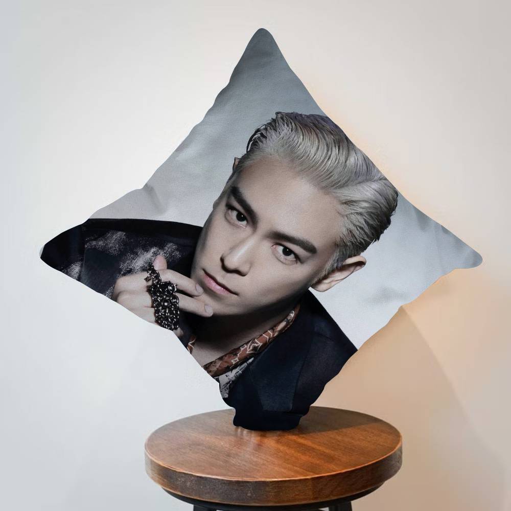 Korean Celebrity Singer T-TOP Pillow Cover Sofa Cushion Cover Home Room Decoration Children Gift