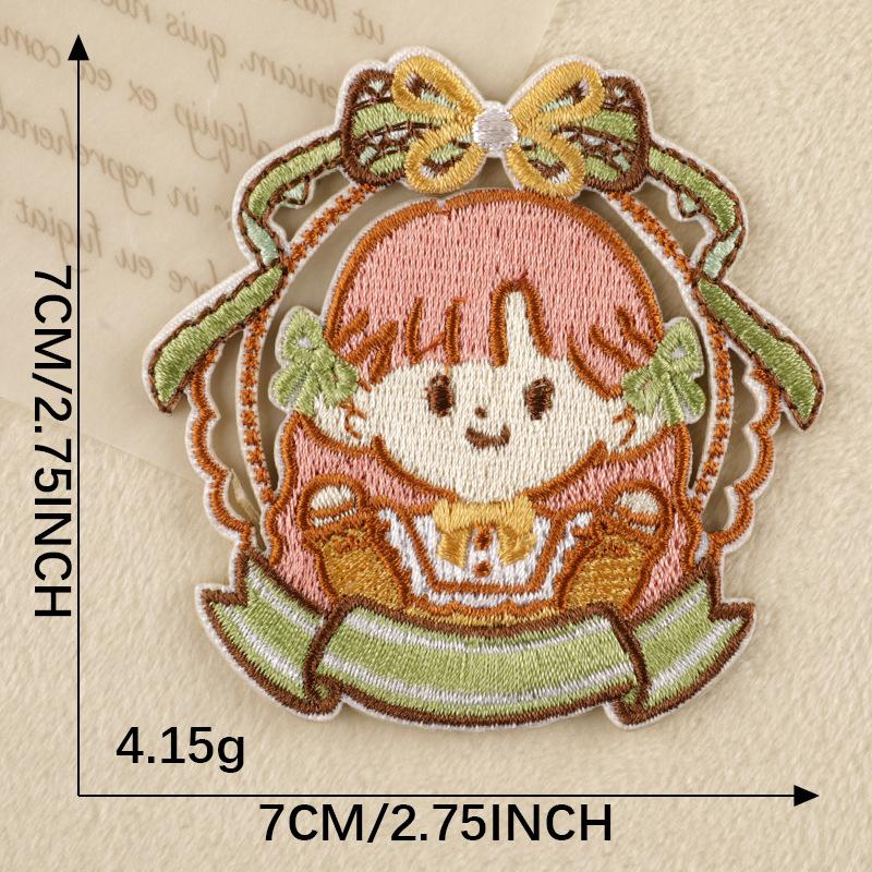Embroidery Label Embroidery Sticker Original Little Girl Bow Clothing Accessories Adhesive Patch Hand Account Shoe Emblem Cloth Sticker