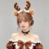 Plush Deer Ear Headband Antler Ear Detail Cosplay Hair Hoop  Dress Up