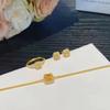 Small Candy Cube Bracelet for Women with Small Yellow Crystal Bread Clavicle Chain Light Luxury Niche Design