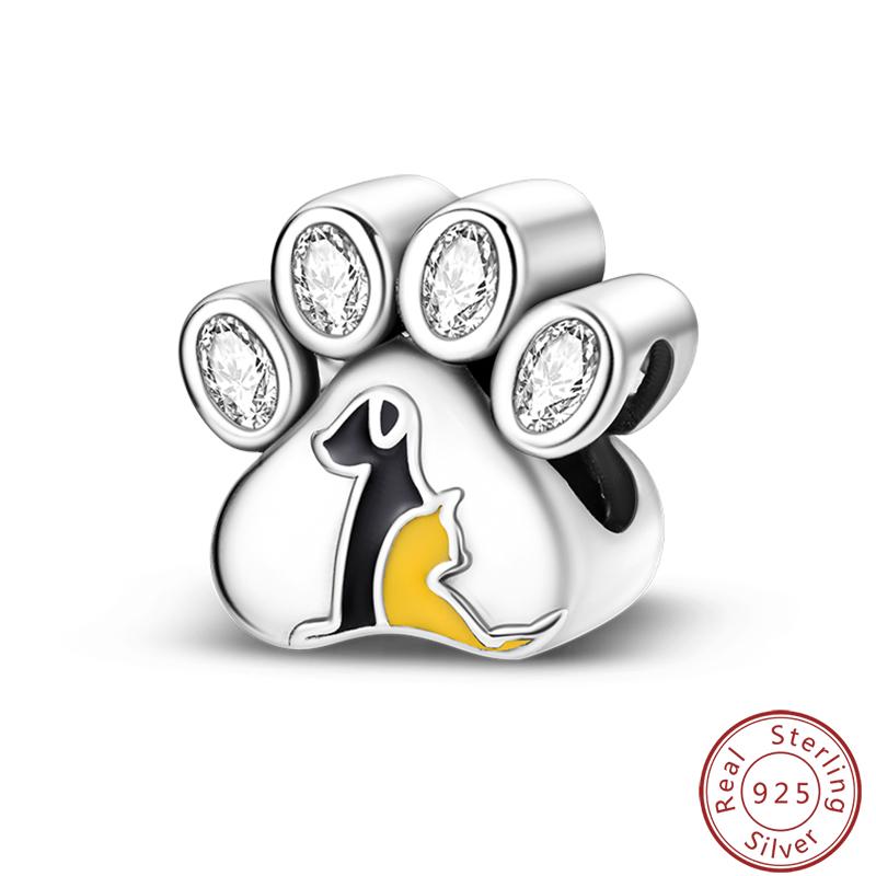 Cute Cat And Dog Series Copper Moon Butterfly Paw Print Charms 3Mm Diy Fine Jewelry Gifts Making