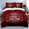 Merry Christmas Holly Design Bedding Duvet Cover Set Duvet Cover Pillowcases  (1*Duvet Cover 2*Pillowcases, without duvet insert)