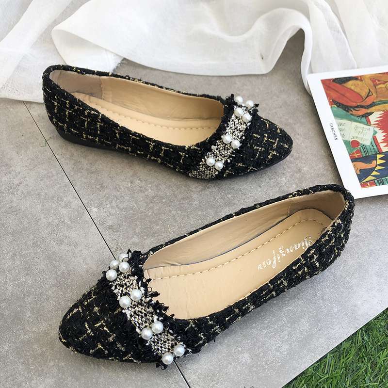 Xiaoxiangfeng single shoes female spring 2025 versatile Korean version fairy evening shoes gentle shoes pointed flat shoes