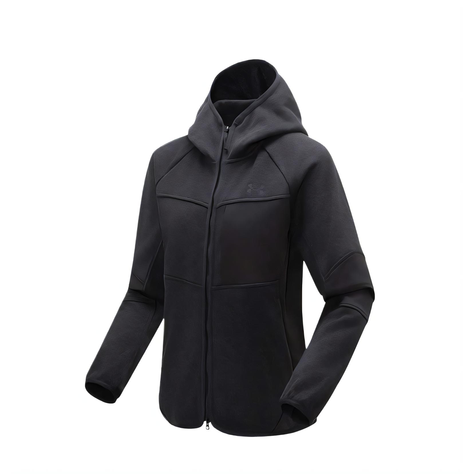 

Under Armour Walking Series Minimalist Fashion Logo Fleece Thick Casual Sports Hooded Jacket Women jackets Black 14422128-0020