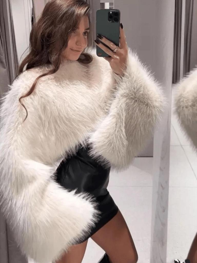 Women's High-End Faux Fur Pullover Coat - Autumn/Winter Versatile Short Style