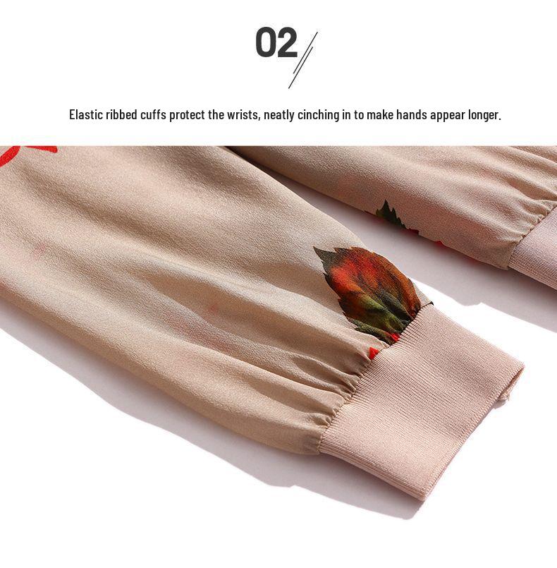 Autumn 2025 Round Neck Printed Jacket for Middle-Aged and Elderly Women - Fashionable, Stylish, Versatile Age-Reducing Outerwear