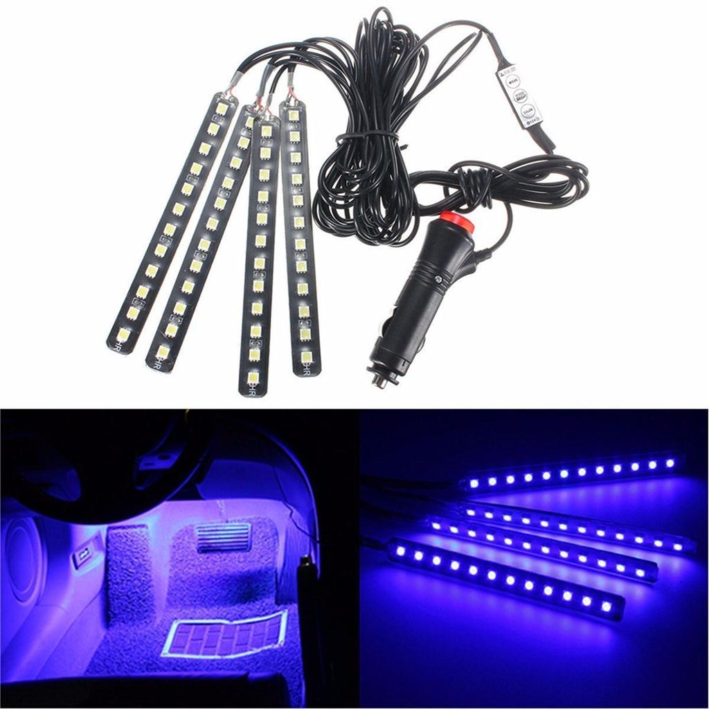 EJ's SUPER CAR Car LED Strip Lights 4pcs 36 LED Car Lights Under Dash