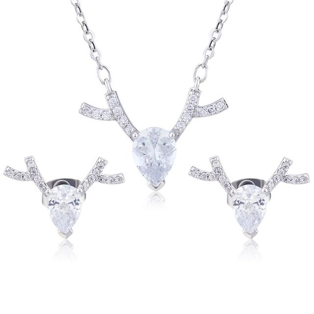 Schmuck Frauen Halskette Ohrringe Set Luxus Qualität Luxe Zubehör Feine Zirkonia Champagner Mode Jewelri Cubic Hohe Großhandel