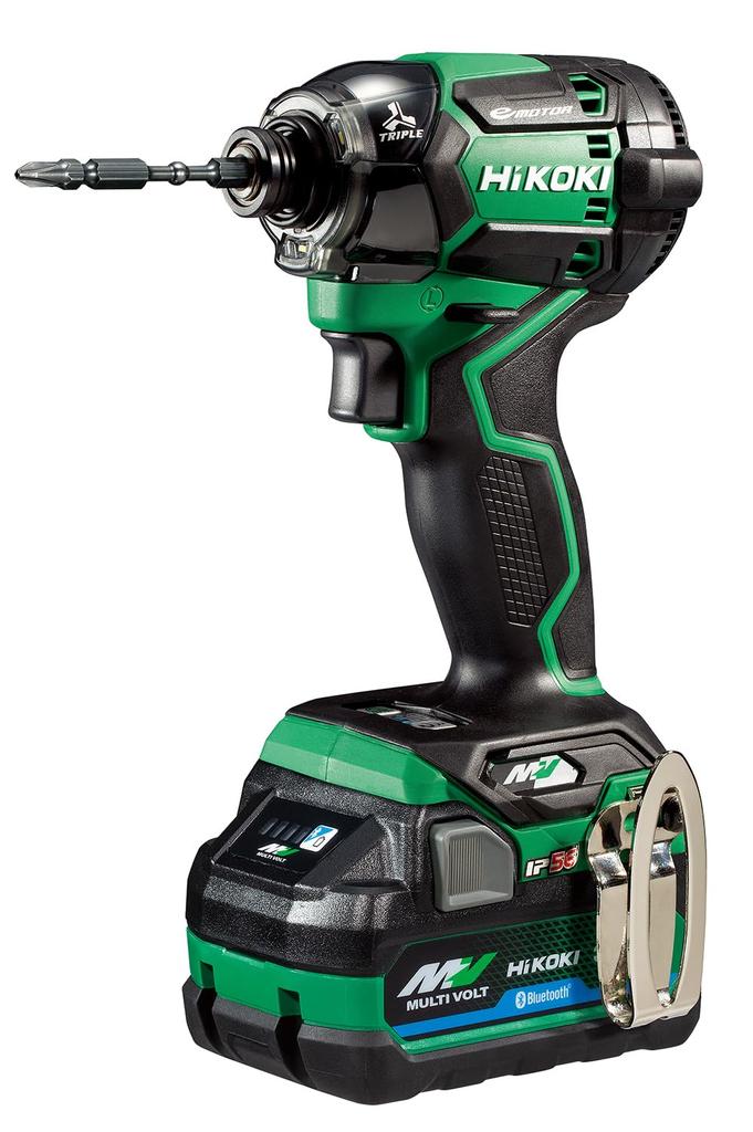 HiKOKI 36V Impact Driver WH36DC Aggressive Green First Repair Warranty 1 with 1 Bicep Case Included Electric Screwdriver Bluetooth, Charger, Bit,
