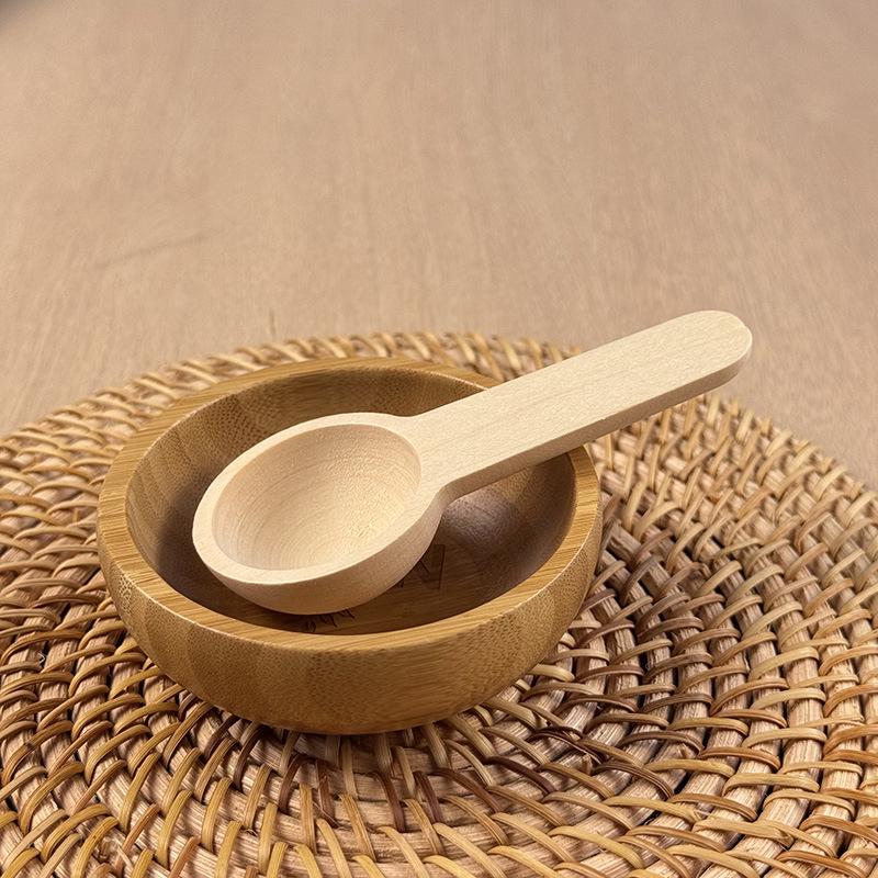 Children's Mini Wooden Spoon - 5g Solid Wood Measuring Spoon for Coffee or Milk Powder