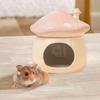 Ceramic Hamster House Guinea Pig Hideout Hamster Nest Mushroom Shaped Cave for Rats Dwarf Hamster Hedgehog Chipmunk Gerbils