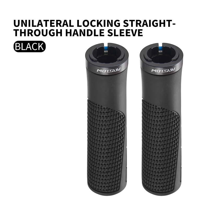 Single Lock‑On TPR Rubber Bike Handlebar Grips, Anti‑Slip Shock‑Absorbing Cycling Grips for Mountain, Fixed Gear & Folding Bikes