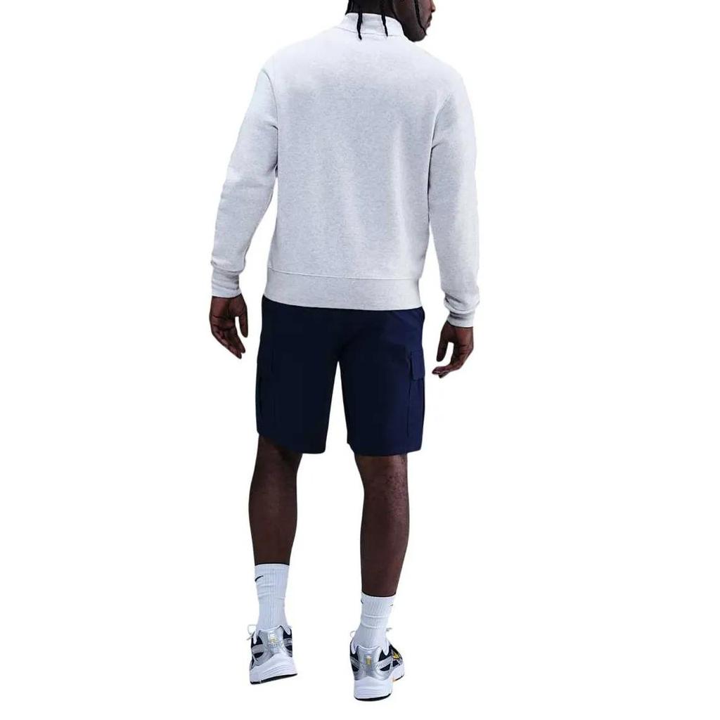 Nike Sportswear Club Men's 1 / 2-Zip Fleece Top (Unisex) Sweatshirts 21893874 | Birch Heather / White