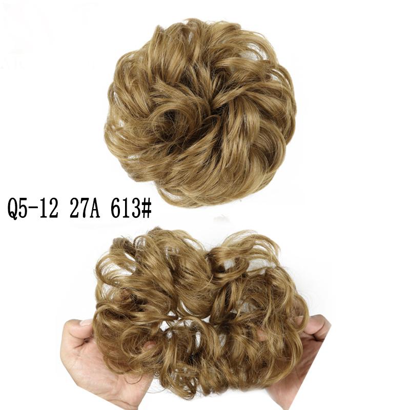 LISI HAIR Synthetic Curly Scrunchie Chignon with Elastic Rubber Band Messy Bun Ponytails Extension for Women