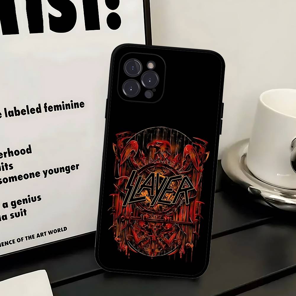 

S-Slayers Band For Iphone 17 16 15 11 13 14 Pro Max Plus 12 Mini Black Shell Cover Phone Case iPhone 15pro max