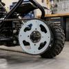 Steel 25H Rear Chain Gear 80T with 54 Mm Center Bore, 4 Bolt Mount and Silver Finish, Replacement Drive Wheel for Mini Bike Chain System Service