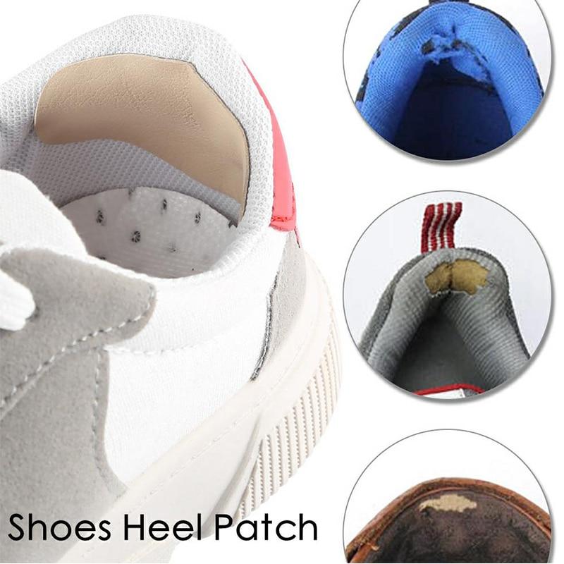4pcs Black Insoles Heel Repair Subsidy Stickers For Sport Shoes Adjustable Size Thicker Antiwear Feet Pad Foot Care