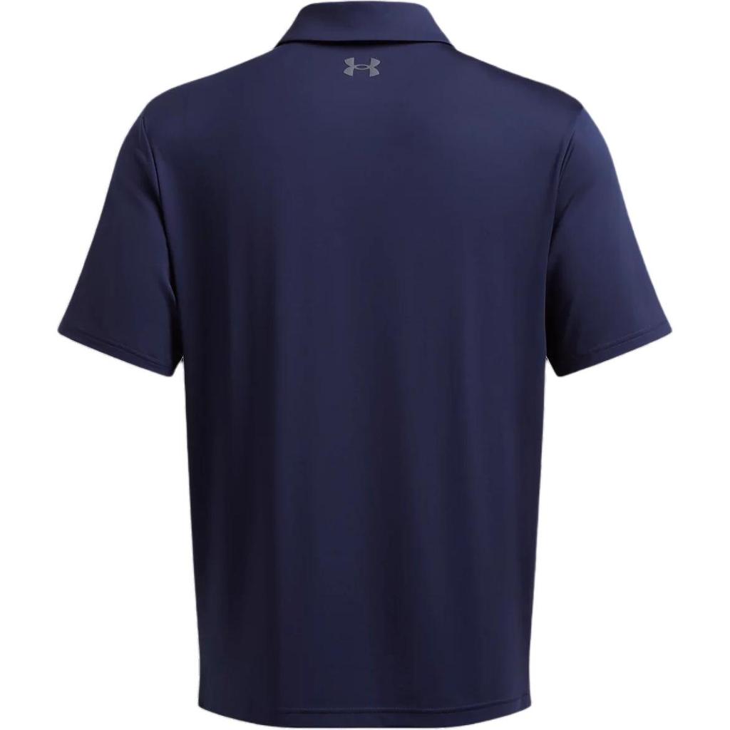 Under Armour Einfarbiges bequemes Golf-Kurzarm-Polohemd Herren Oberteile Marineblau 1378673-411