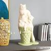 Cartoon Glass Ice Cream Cat Ornament Creative Carving Craft Accessories for Interior Room Table Accessories Home Decoration