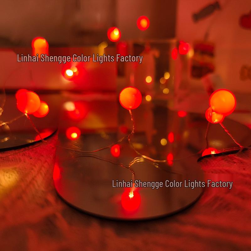 

Festive Red Berry Copper Wire LED Lights for Indoor/Outdoor – Perfect for Christmas, Birthdays & Celebrations 1m 20 lights 2 AA batteries steady