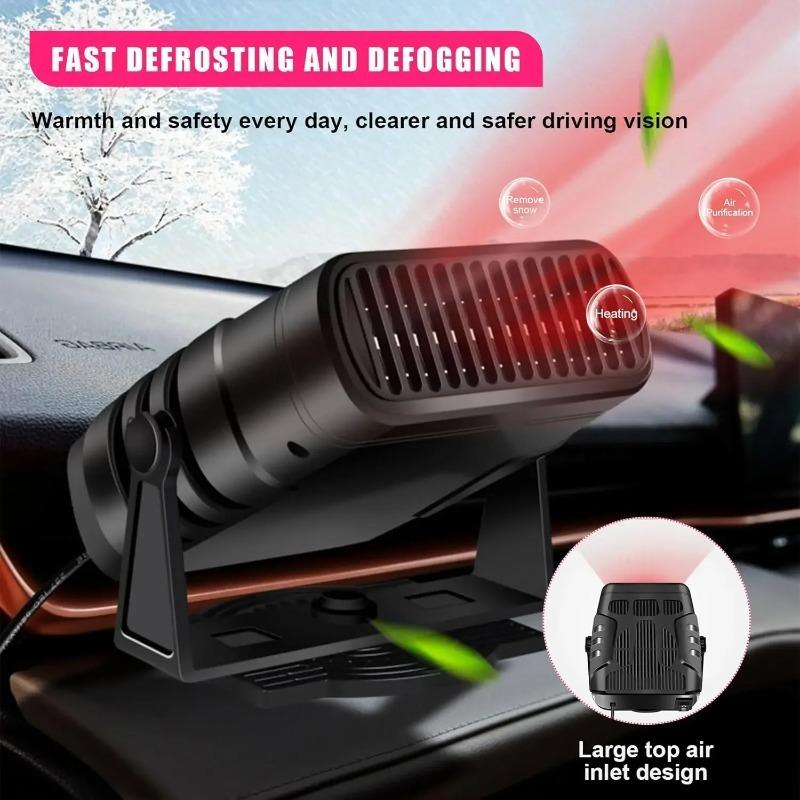 2025 Car Heater Portable Defroster Defogger Auto Dryer 12V/24V Cigarette Lighter Plug PTC Heating Easy Install Accessory