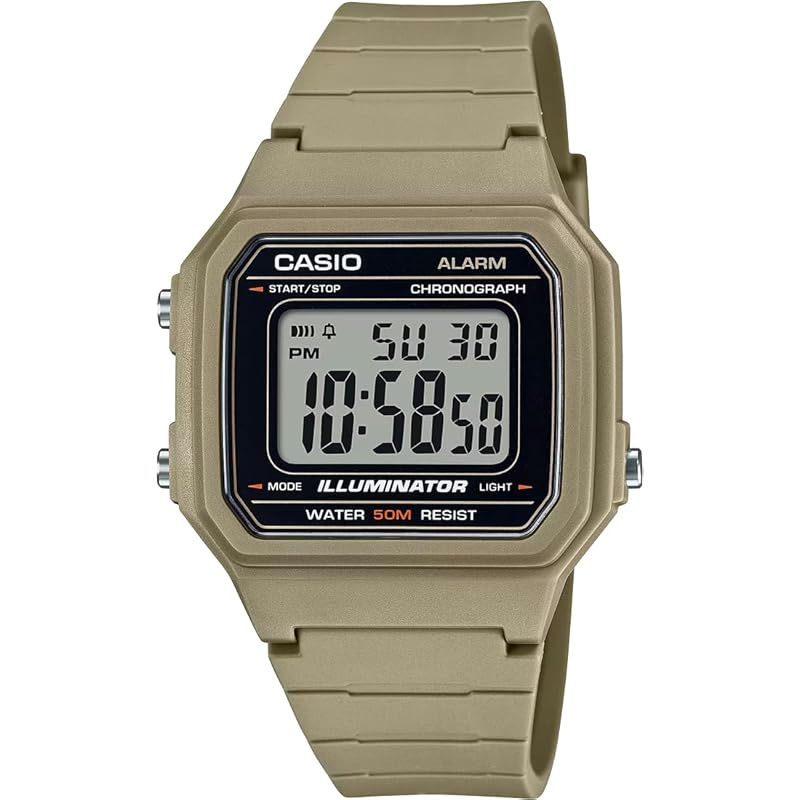 

[Casio] CASIO standard digital men s watch W-217H-5AV khaki overseas model [product]